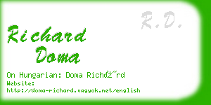 richard doma business card